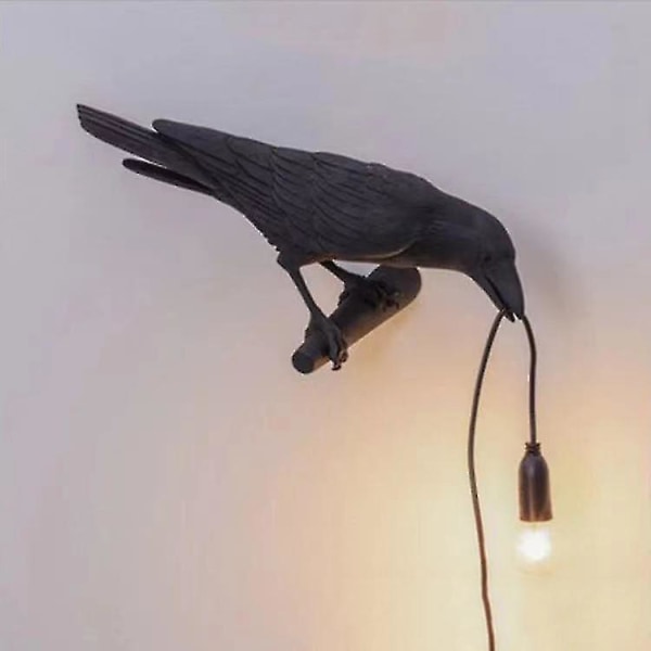 Crow Bordslampa Lucky Bird Skrivbordslampa Crow Bordslampa Resin Black C EU