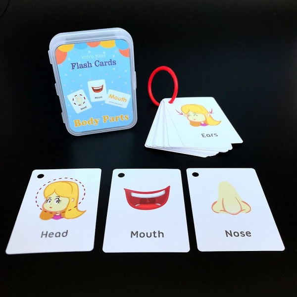 Barn Montessori Baby Lär dig engelska Word Card Flashcards 11