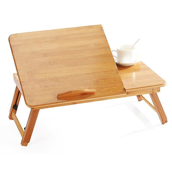 Laptop Skrivbord För Säng, Justerbart Fällbart Laptop Bord Med 55x35x(20-30)cm