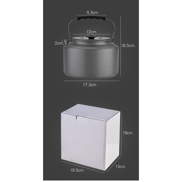 Utomhus Stor Camping Vattenkokare 2L Multifunktionell Legering Stor