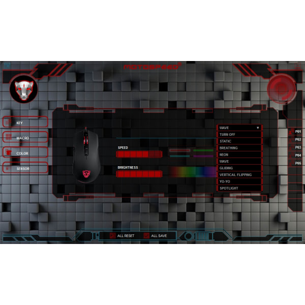 Sensor Gaming Mouse 12000DPI 7 Knappar PUBG RGB LED