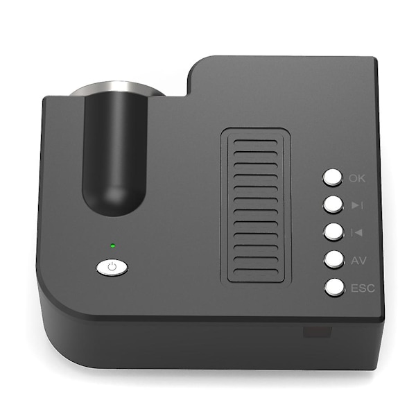 Mini Bärbar Led-projektor 1080p hemmabiobiovideo Black