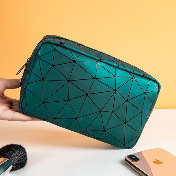 Kvinnor PU kosmetisk väska Mode Geometrisk Make Up Organizer