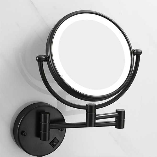 Sminkspegel, svart brons, LED-förlängningsvikt
