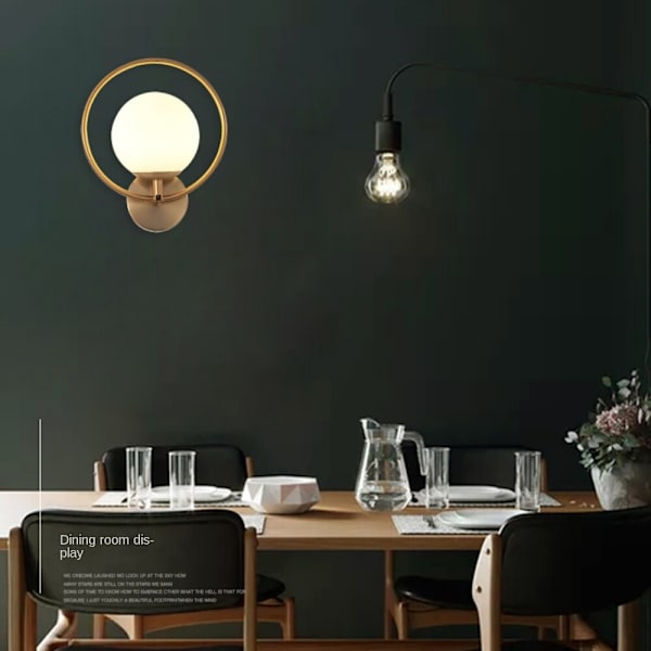 Vägglampa inomhus, kreativ modern minimalistisk stil, 6115 Black