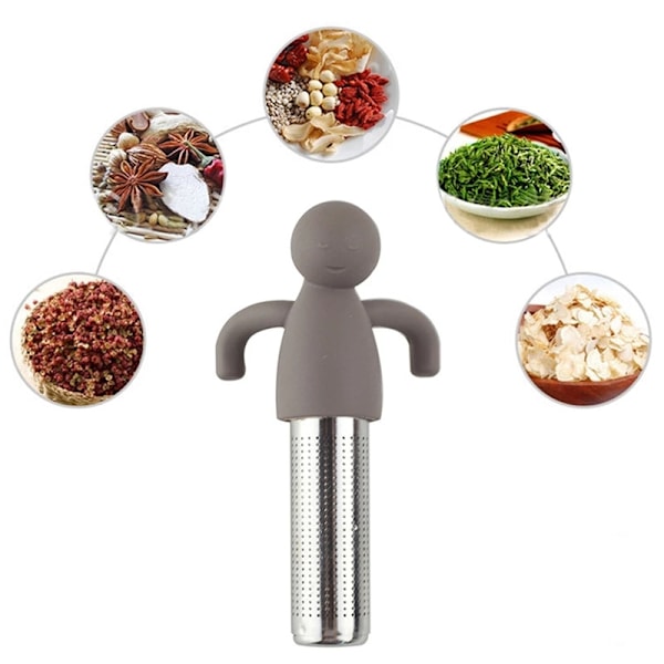 Liten man form silikon tesil med teinfuser