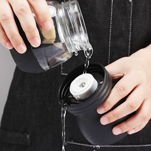Mini Kaffekvarn Glas Hand Manuell Kaffebön Burr