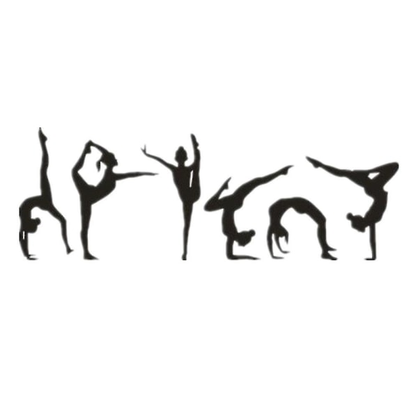 Gymnastik Girls Silhouette Heminredning Tapeter Viny Art