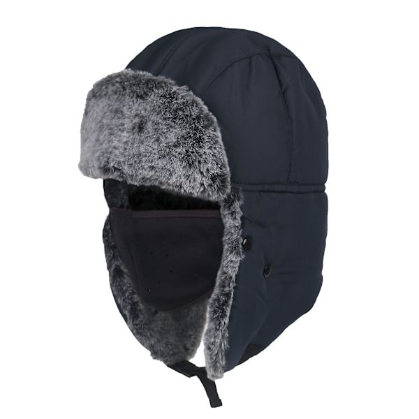 Ny Warm Trapper Hat Dam, Vattentät Cap Navy Blue-B 56-60cm