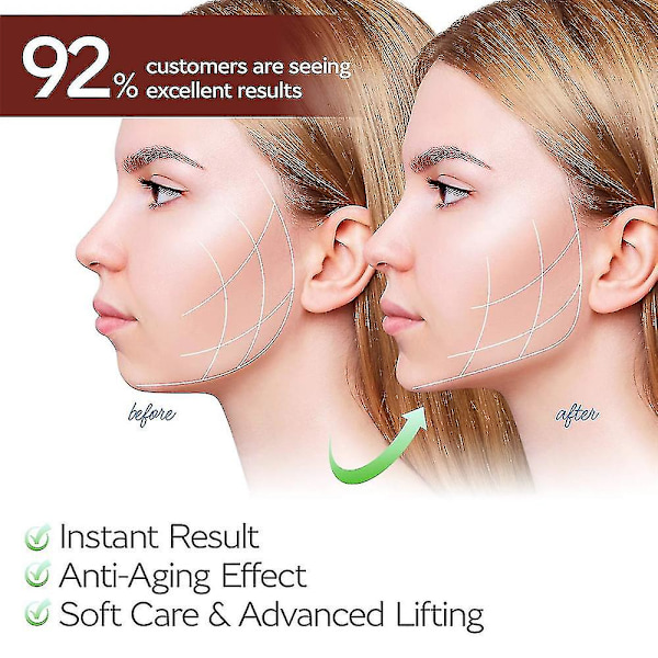 Återanvändbar V Line Mask Facial Slimming Strap Double Chin Fast Skin color