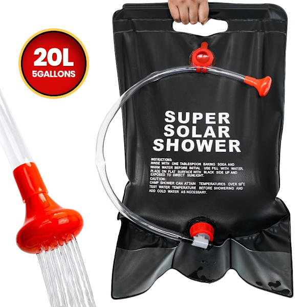 Camping Pack 20L Solar Badbad Utomhusbad Vattenpåse