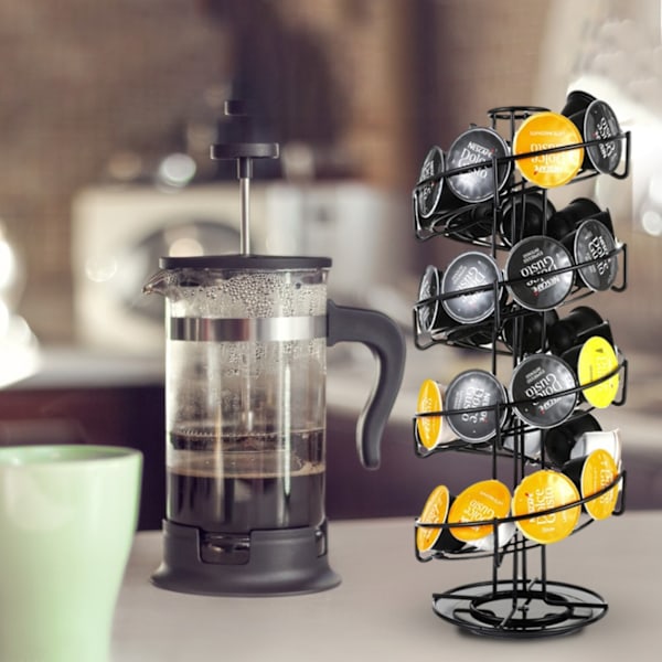Kaffekapselförvaringsställ 360 graders roterbar spiral