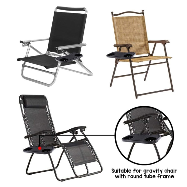 Beach Folding Leisure Lounger, Vattenflaska Mugghållare