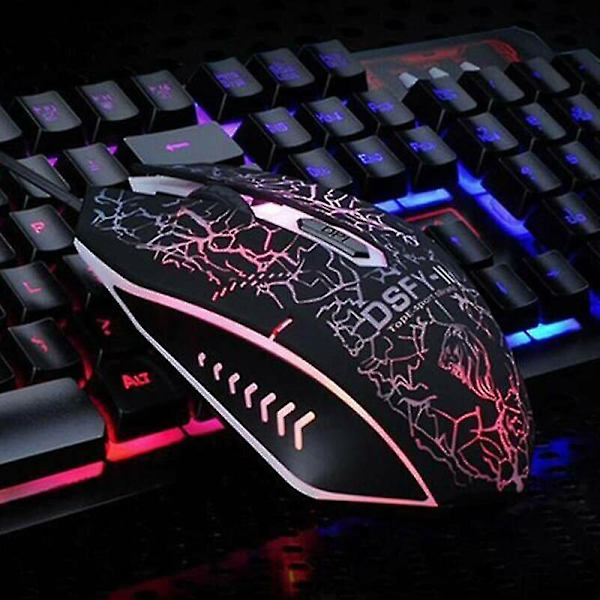 Gaming Tangentbord och Mus Set Rainbow Led USB