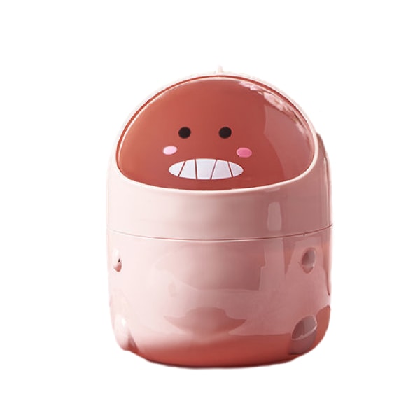 Plastsoptunna, lämplig för kontorshushållsshake-top Pink