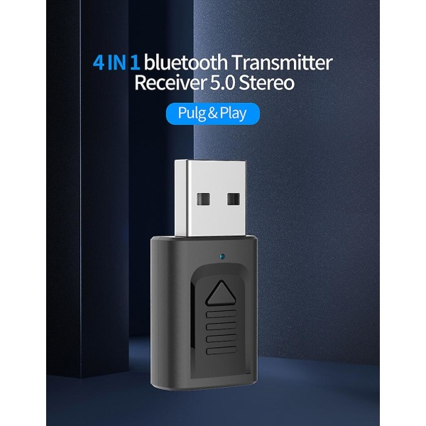 4 i 1 USB Bluetooth -sändaremottagare 5.0 dator-tv