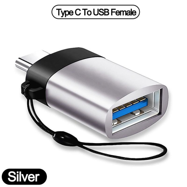 Typ C Adapter Till Tf, Otg Intelligent Minneskortläsare För TC TO USB-SILVER