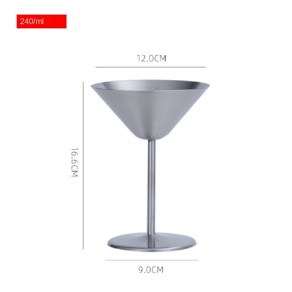 Rostfritt stål Cocktailglas, lämplig för KTV Triangle Silver
