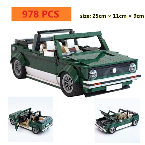 tekniska block Open top golf tegel bil modell MOC 26778 city