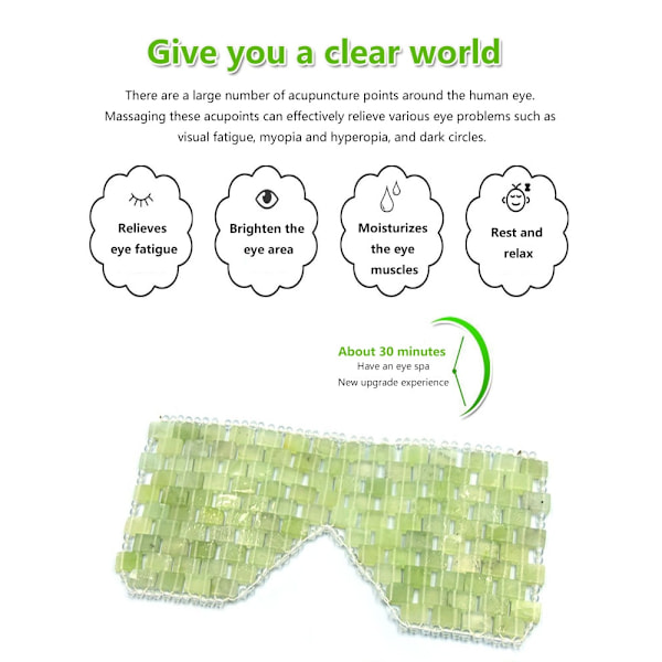 Natural Jade Eye Mask Cooling Jade Sleep Eye Mask Massager