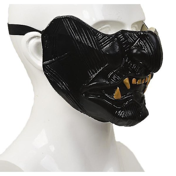 Grimas mörka män och kvinnor halvansikte latexmask