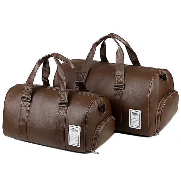 Stor brun Pu-handväska för män