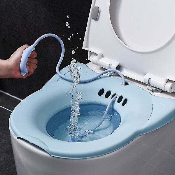 Sitz Bath För Toalettsits Vikbar Squat Free With Flush Pump
