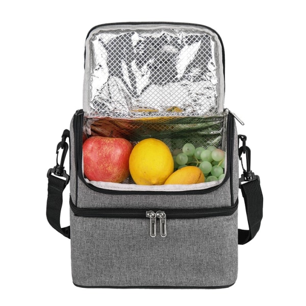 Dubbellager 9L isolerad thermal kylare Lunchboxpåse För