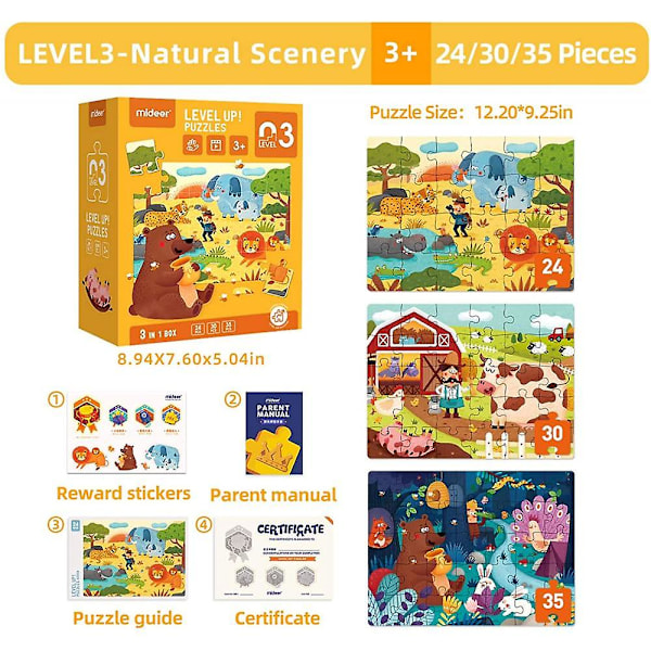 Level Up pussel, toddler för barn (nivå