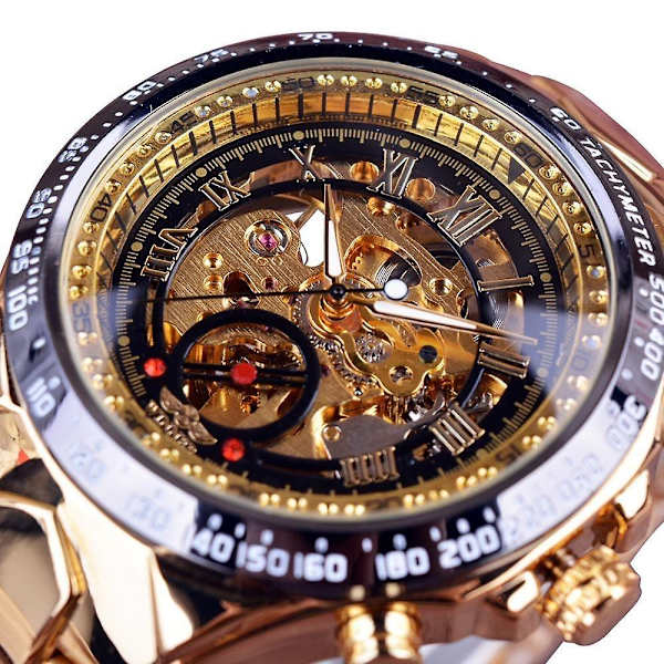 Vinnare Mekanisk Sport Design Bezel Golden, Automatic