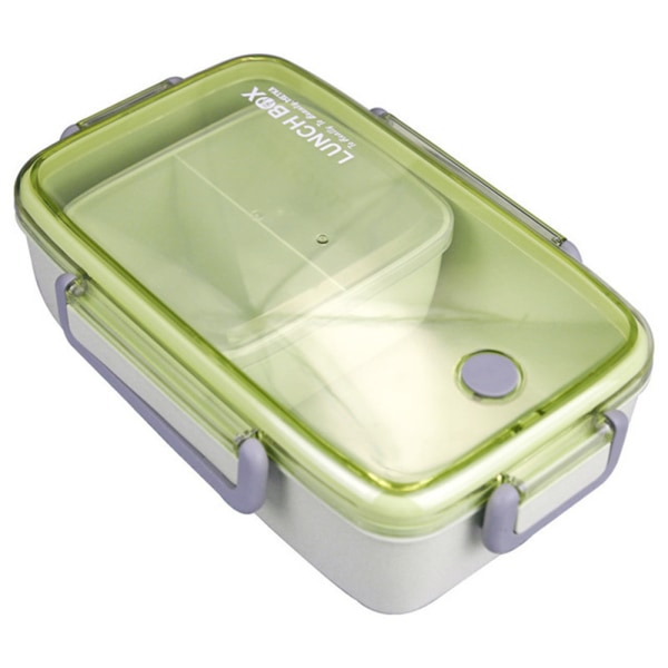 Lunchlåda av thermal , värmeisolerande fyrsidigt spänne Green