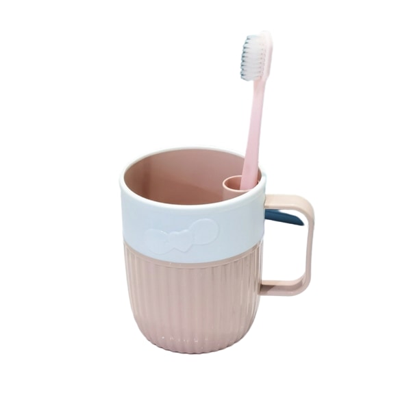Plast munvatten kopp med tecknat mönster tvåfärgad Pink