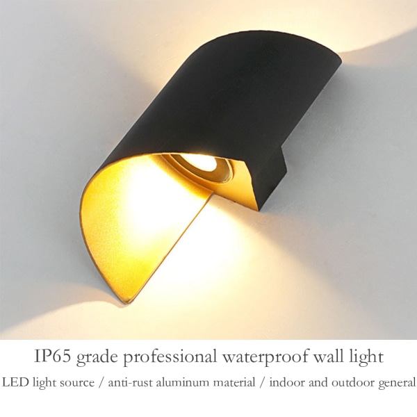10W Varmvit LED Spiral Väderkvarn Vägglampa, LED-ljus