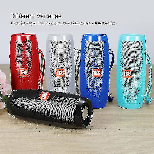 Tg157 Färgglad bärbar trådlös högtalare Vattentät USB Red