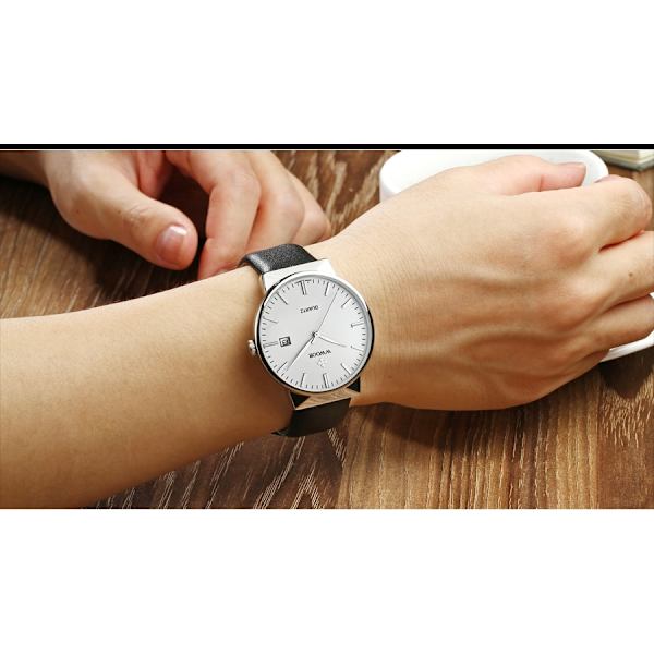 Nya enkla män kvartsklockor Top Brand Luxury Gold Quartz