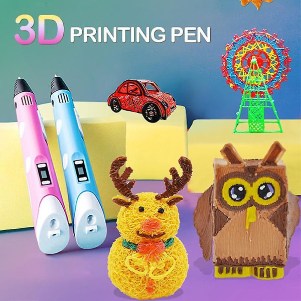 3D Pen Screen Diy 3D Printing Penna med Abs Pla Filament