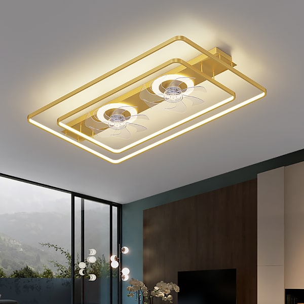 Silent Stealth Fläkt Light Ceiling Light Fashion Vardagsrum