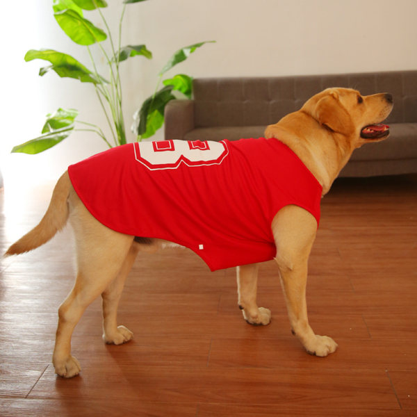 Stor Hund Sommar Tunna Kläder, Väst Golden Retriever Satsuma Red L