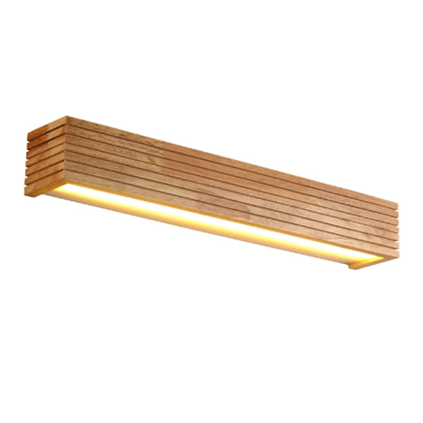6W massivt trä vägglampa sovrum sänglampa LED trä lampa