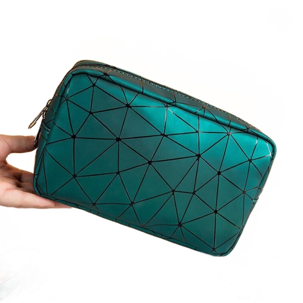 Kvinnor PU kosmetisk väska Mode Geometrisk Make Up Organizer