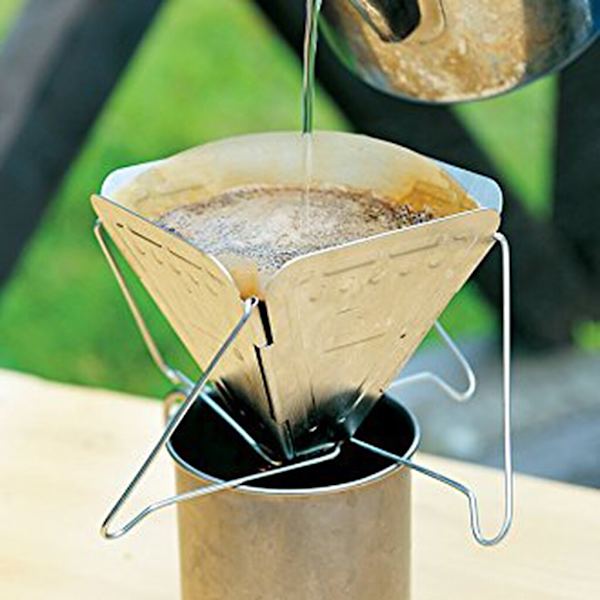 Rostfritt stål fällbart kaffedroppfilterställ kaffe