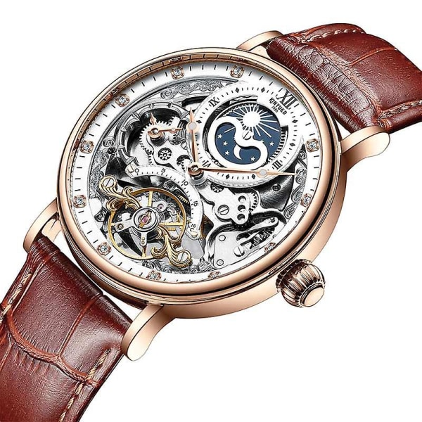 Skeleton Mechanical Automatic Watch, Tourbillon Sport för män