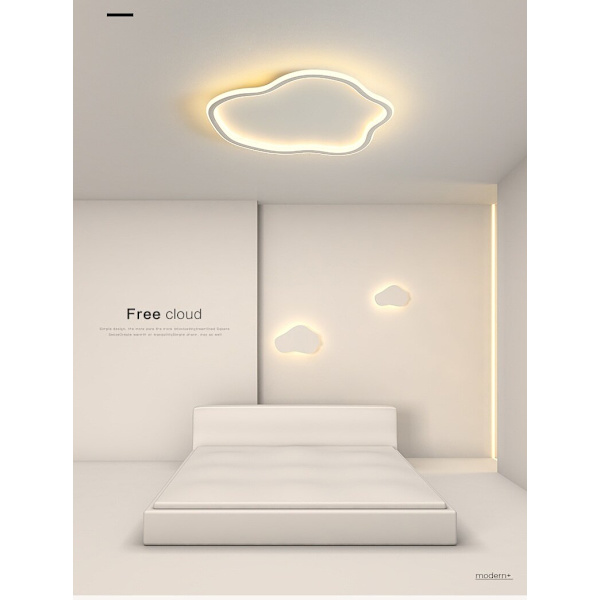 Cloud LED-taklampa, Diameter 40cm / Höjd 5cm, Vit Black