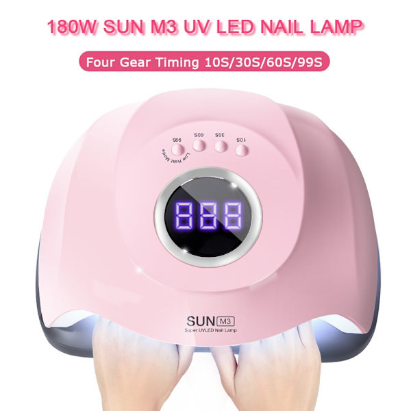 180W SUN M3 UV LED Nagellampa Nageltork 45 LEDs Lampa För Alla