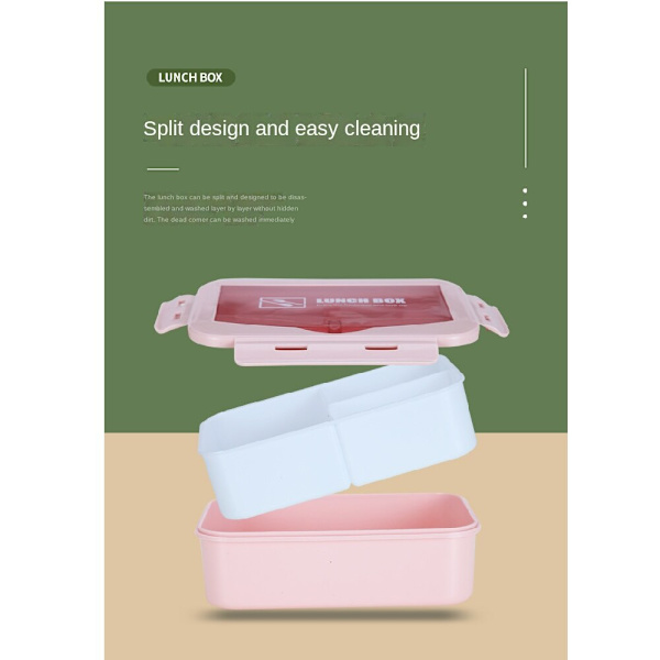 Plastmatlåda, mikrovågsbar rektangel lämplig för Green