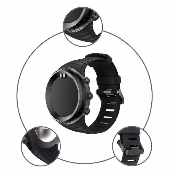 Svart silikon watch för Suunto Core