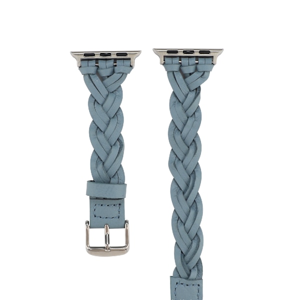38/40MM, 42/44MM Läderrem för Apple Watch SE/7 Hand Blue 42/44MM