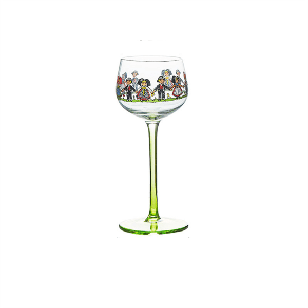 Glas Rödvinsglas, Elsassskurk Högfot Lämplig Green