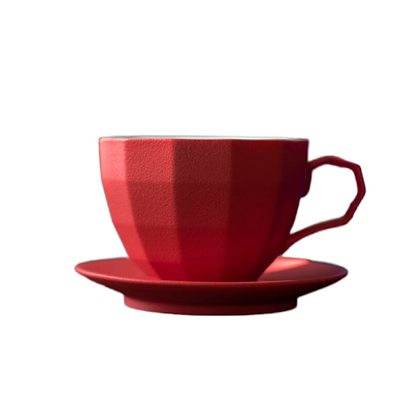 Kreativ konst kaffemugg Design Keramisk kaffekopp och fat