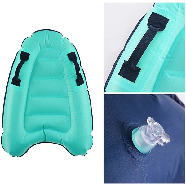 Uppblåsbar Surf Body Board med handtag, simning flytande